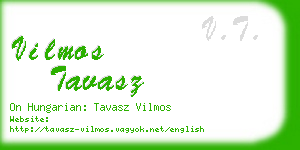 vilmos tavasz business card